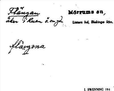 Bild på arkivkortet för arkivposten Flängan