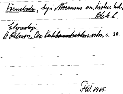 Bild på arkivkortet för arkivposten Forneboda