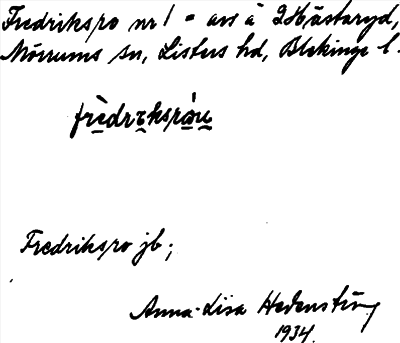 Bild på arkivkortet för arkivposten Fredriksro