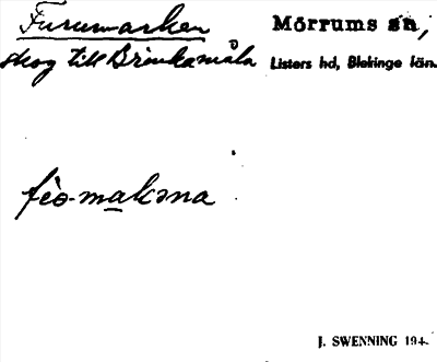 Bild på arkivkortet för arkivposten Furumarken