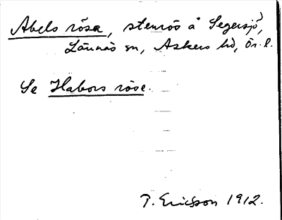 Bild på arkivkortet för arkivposten Abels rösa, se Habors röse