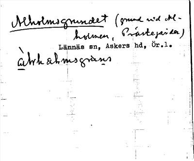 Bild på arkivkortet för arkivposten Alholmsgrundet