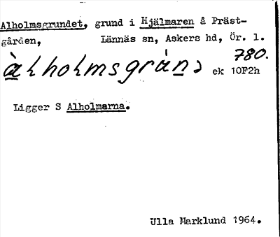 Bild på arkivkortet för arkivposten Alholmsgrundet