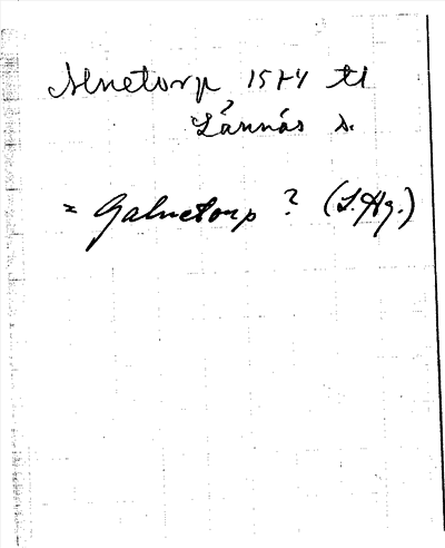 Bild på arkivkortet för arkivposten Alnetorp = Galnetorp?