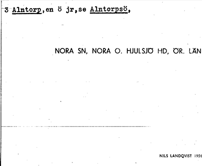 Bild på arkivkortet för arkivposten Alntorp, se Alntopsö