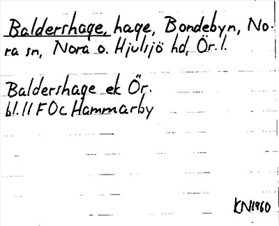 Bild på arkivkortet för arkivposten Baldershage