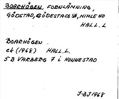 Bild på arkivkortet för arkivposten Boarhögen