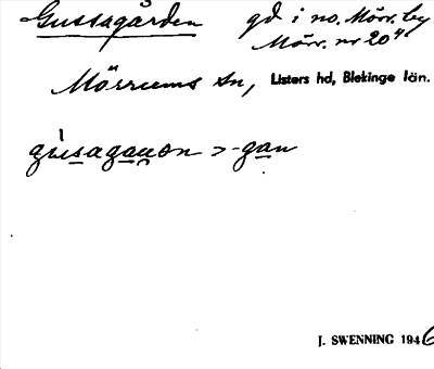 Bild på arkivkortet för arkivposten Gussagården