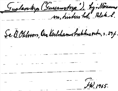 Bild på arkivkortet för arkivposten Gustavstorp (»Gussanstorp»)