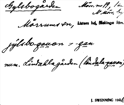 Bild på arkivkortet för arkivposten Gylsbogården