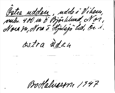 Bild på arkivkortet för arkivposten Östra udden