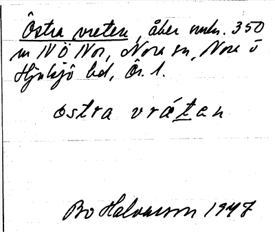 Bild på arkivkortet för arkivposten Östra vreten