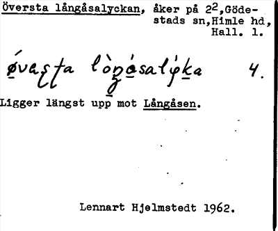 Bild på arkivkortet för arkivposten Översta långåsalyckan