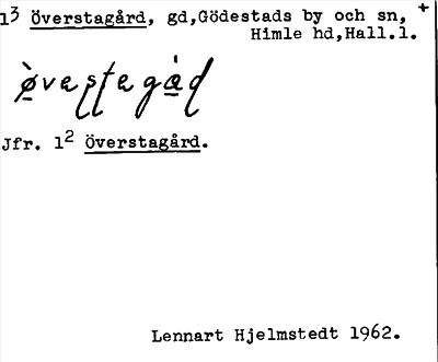 Bild på arkivkortet för arkivposten Överstagård