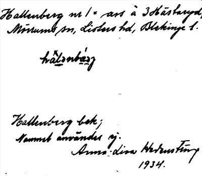 Bild på arkivkortet för arkivposten Hallenberg