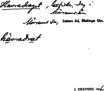 Bild på arkivkortet för arkivposten Havradraget