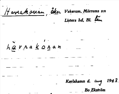 Bild på arkivkortet för arkivposten Havrakorran