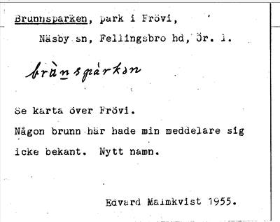 Bild på arkivkortet för arkivposten Brunnsparken