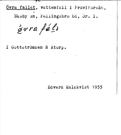 Bild på arkivkortet för arkivposten Övra fallet