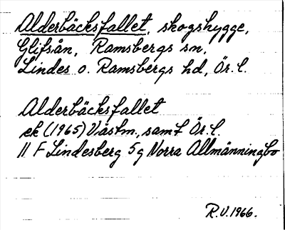 Bild på arkivkortet för arkivposten Alderbäcksfallet