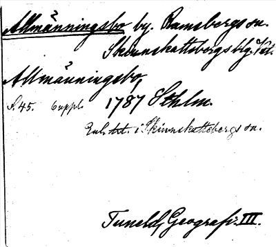 Bild på arkivkortet för arkivposten Allmänningsbo