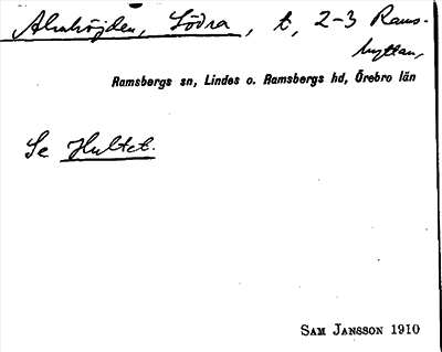 Bild på arkivkortet för arkivposten Almhöjden, Södra, se Hultet