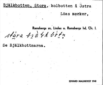 Bild på arkivkortet för arkivposten Bjälkbotten, Stora