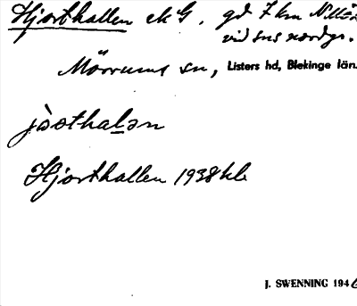 Bild på arkivkortet för arkivposten Hjorthallen