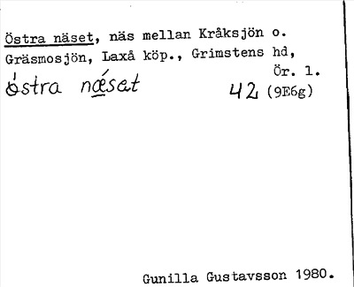 Bild på arkivkortet för arkivposten Östra näset