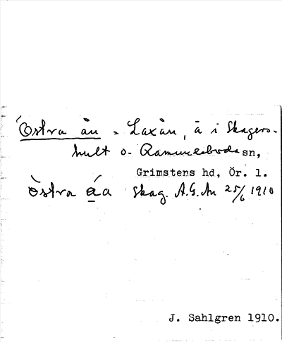 Bild på arkivkortet för arkivposten Östra ån