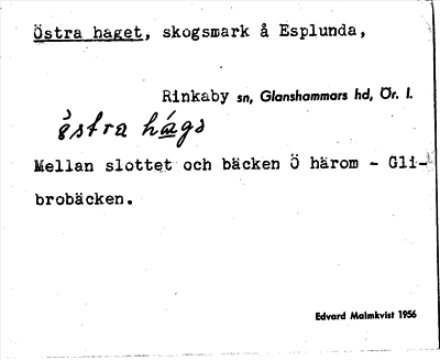 Bild på arkivkortet för arkivposten Östra haget