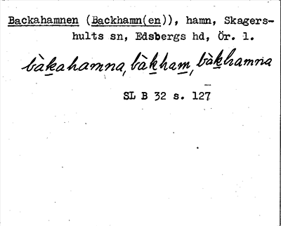 Bild på arkivkortet för arkivposten Backahamnen (Backahamn(en))