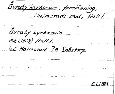 Bild på arkivkortet för arkivposten Övraby kyrkoruin