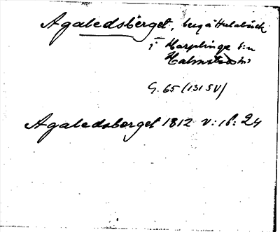 Bild på arkivkortet för arkivposten Agaledsberget