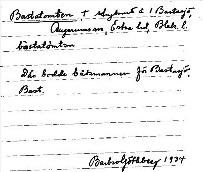 Bild på arkivkortet för arkivposten Bastatomten