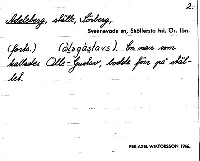 Bild på arkivkortet för arkivposten Adeleberg