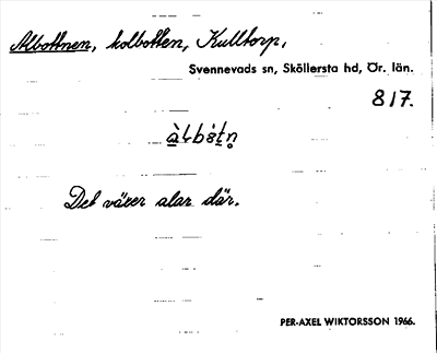 Bild på arkivkortet för arkivposten Albottnen