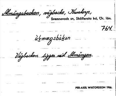 Bild på arkivkortet för arkivposten Almängsbacken