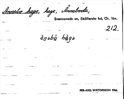Bild på arkivkortet för arkivposten Annebo hage