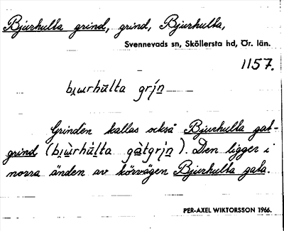Bild på arkivkortet för arkivposten Bjurhulta grind