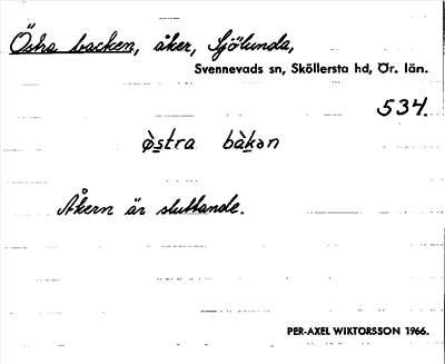 Bild på arkivkortet för arkivposten Östra backen