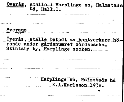 Bild på arkivkortet för arkivposten Överås