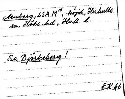 Bild på arkivkortet för arkivposten Aenberg, se Björkeberg
