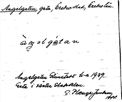 Bild på arkivkortet för arkivposten Angelgatan
