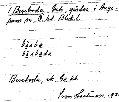 Bild på arkivkortet för arkivposten Beseboda