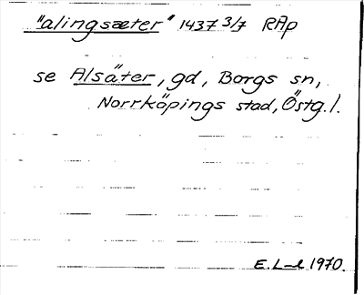 Bild på arkivkortet för arkivposten »alingsæter», se Alsäter