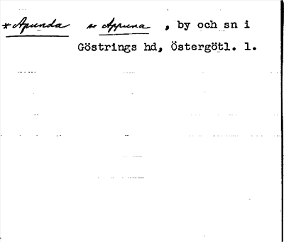 Bild på arkivkortet för arkivposten *Apunda, Appuna