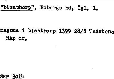 Bild på arkivkortet för arkivposten »bisathorp»