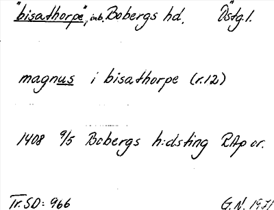 Bild på arkivkortet för arkivposten »bisathorpe»