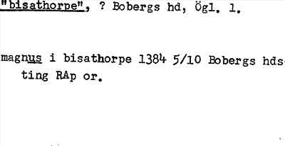 Bild på arkivkortet för arkivposten »bisathorpe»